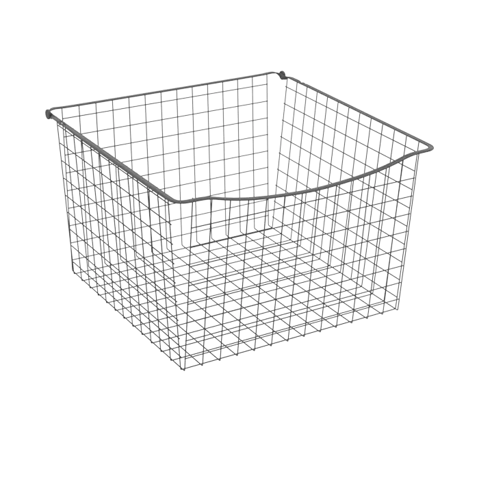 Wire basket high W600 H330 D500, Dark grey